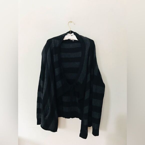 Vince | black and grey oversized cashmere blend cardigan sweater | size large - Picture 1 of 7